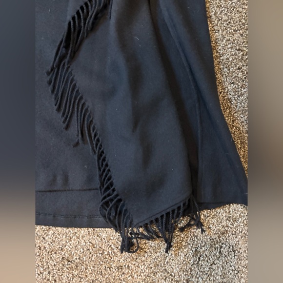 Vintage 100% Wool Ralph Lauren Black Maxi Skirt with Fringe - Picture 8 of 16